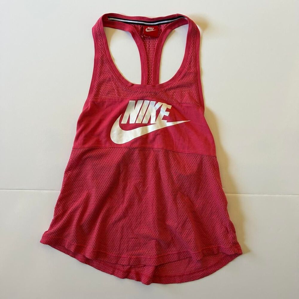 Nike Women's Pink and White Vest